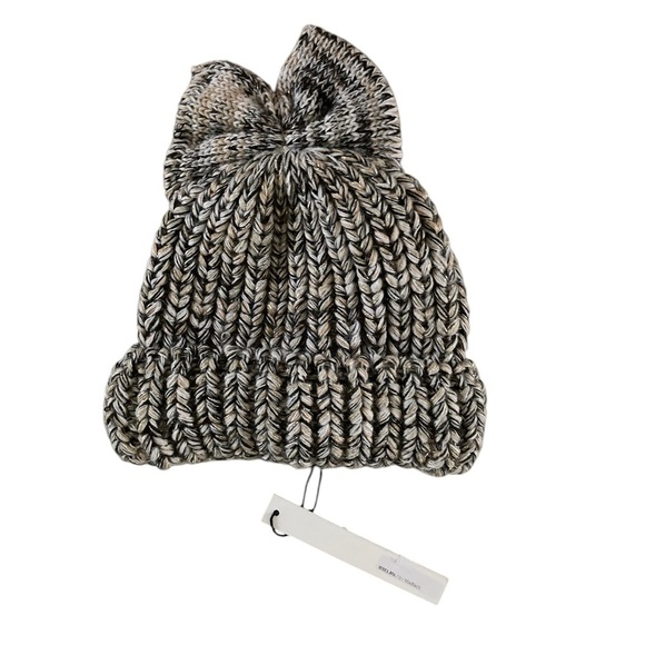 Federica Moretti Knit Hat with Bow NWT in Marled Wool Knit with Metallic Threads - Picture 8 of 8
